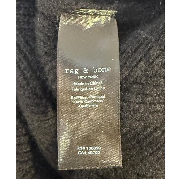 Rag & Bone Women's V-Neck Black Cashmere Knit Long Sweater Size Small - Picture 7 of 7